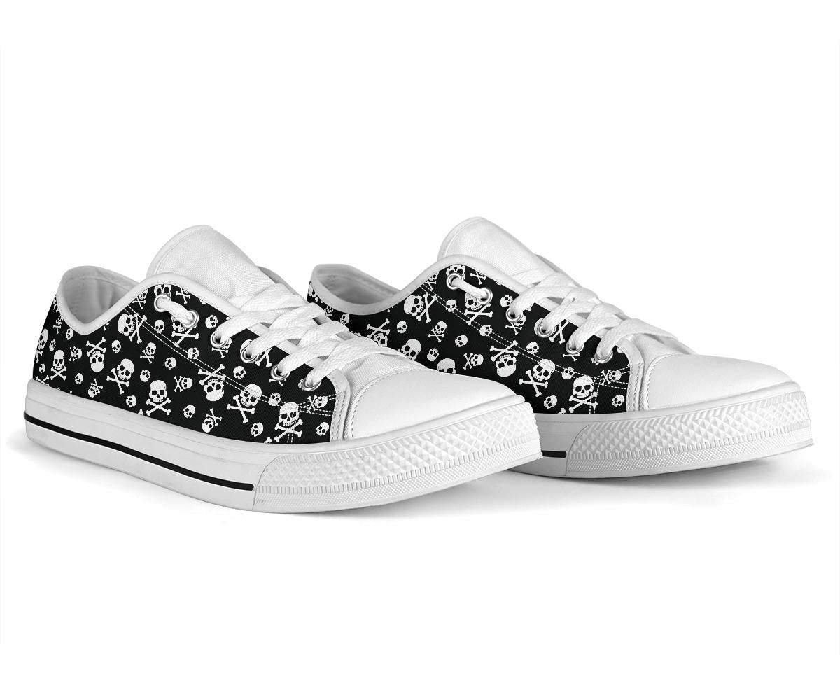 Skull Crossbones Shoes - Low Top Sneakers for Women & Men – product image 2