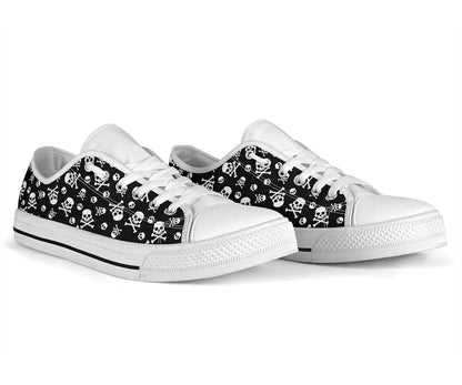 Skull Crossbones Shoes - Low Top Sneakers for Women & Men – product image 2