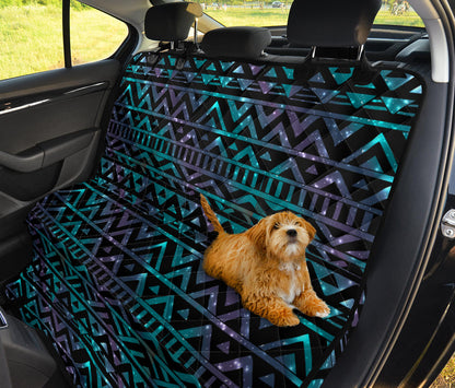 Black Tribal Car Back Seat Pet Cover