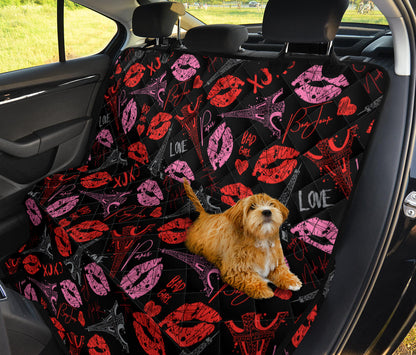 Pink Red Lips Car Back Seat Pet Cover