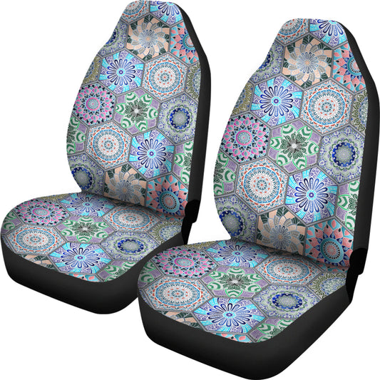 Mandalas Honeycomb Car Seat Covers