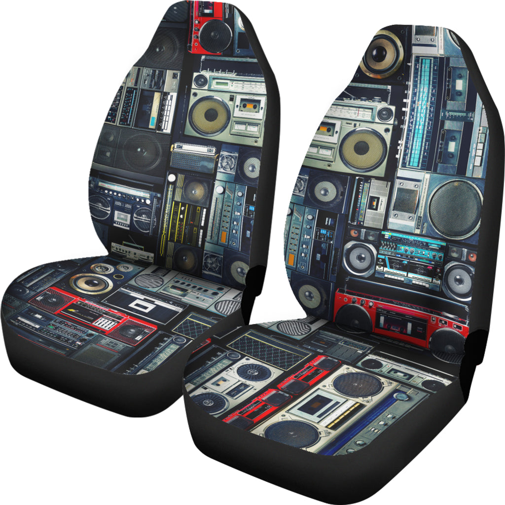 Vintage Boombox Stereos Car Seat Covers