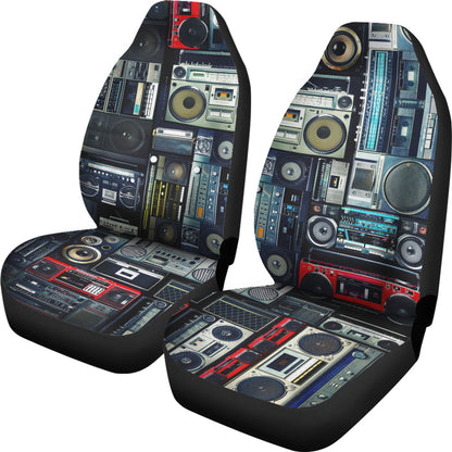 Vintage Boombox Stereos Car Seat Covers
