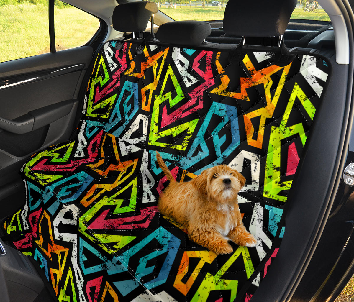 Colorful Abstract Car Back Seat Pet Cover