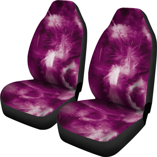 Purple Feathers Car Seat Covers