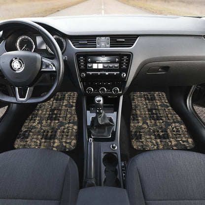 Vintage Floral-Plaid Car Floor Mats