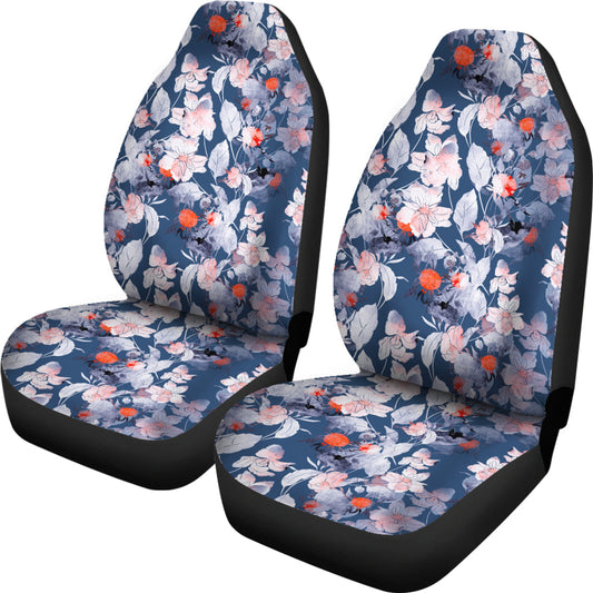 Blue Floral Car Seat Covers