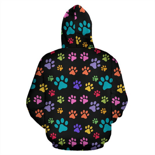 Colorful Dog Paws Hoodie
