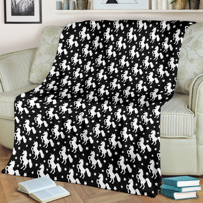 Black Unicorn Blanket