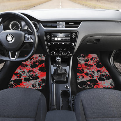 Red Skulls Car Floor Mats