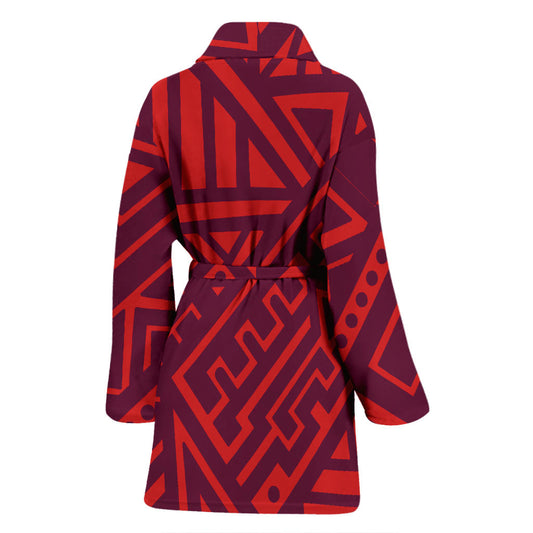 Womens Tribal Polynesian Bath Robe