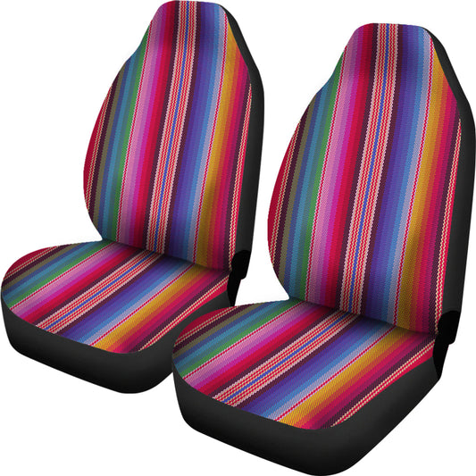 Colorful Rainbow Stripes Car Seat Covers