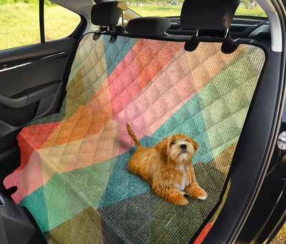 Pastel Diamond Plaid Car Back Seat Pet Cover