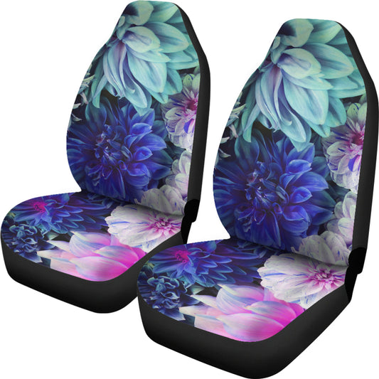 Blue Pink Floral Car Seat Covers