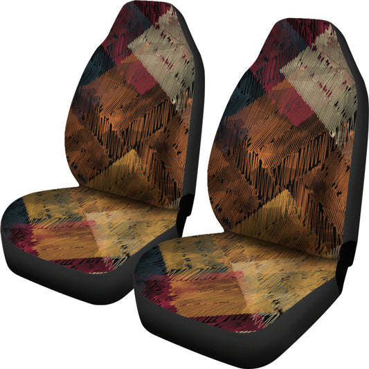 Diagonal Patchwork Car Seat Covers