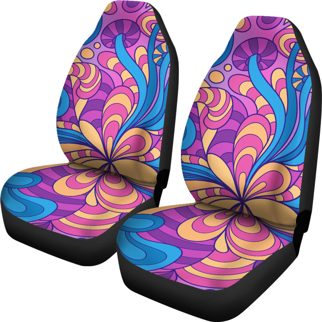 Colorful Psychedelic Decor Car Seat Covers