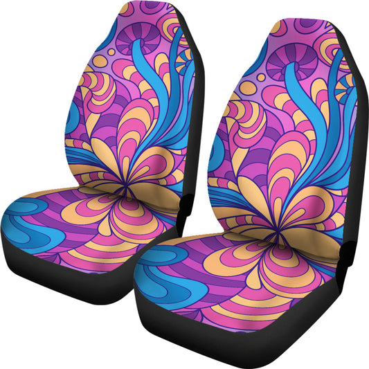 Colorful Psychedelic Decor Car Seat Covers
