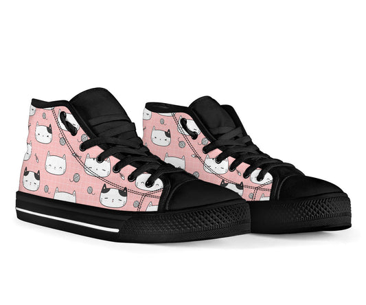 Kawaii Cat Shoes - Black Sole
