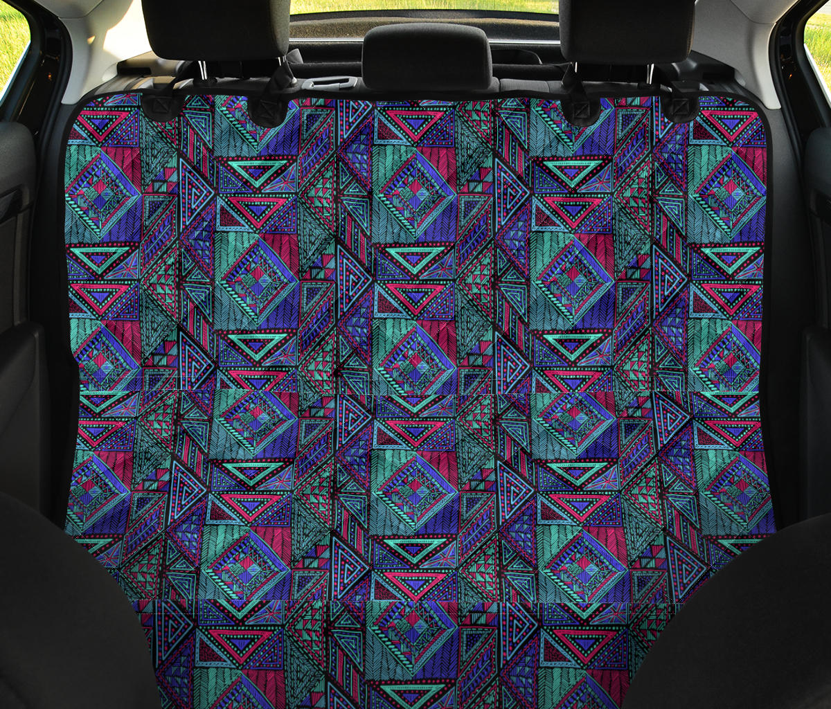 Ethnic Tribal Car Back Seat Pet Cover