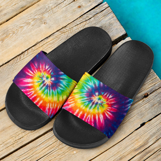 Colorful Tie Dye Spiral Slide Sandals