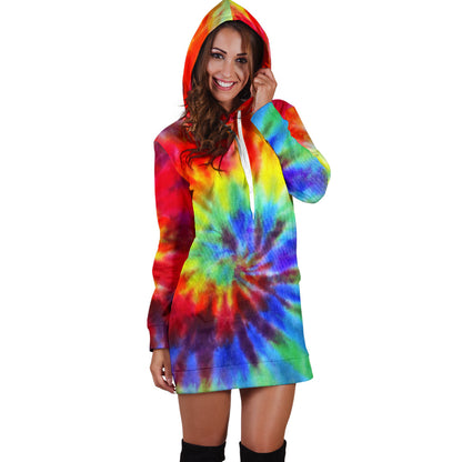 Tie Dye - Women's Hoodie Dress