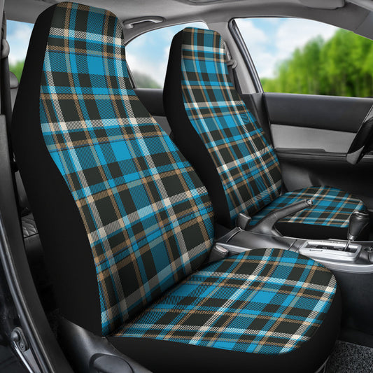 Blue Plaid Car Seat Covers