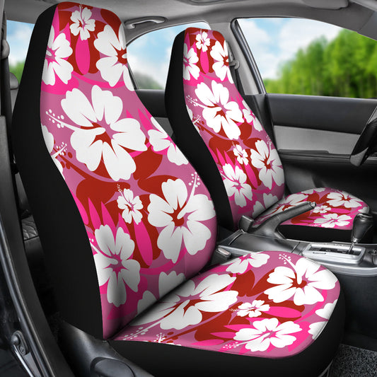 Pink Aloha Flowers Car Seat Covers