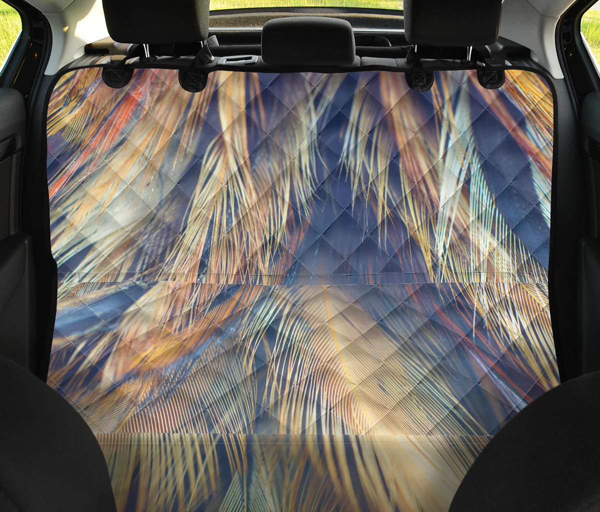 Feathers Car Back Seat Pet Cover