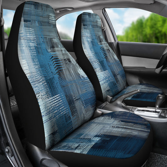 Blue Abstract (3) Car Seat Covers