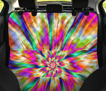 Colorful Psychedelic Car Back Seat Pet Cover
