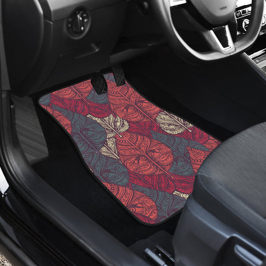 Tribal Leaves Car Floor Mats