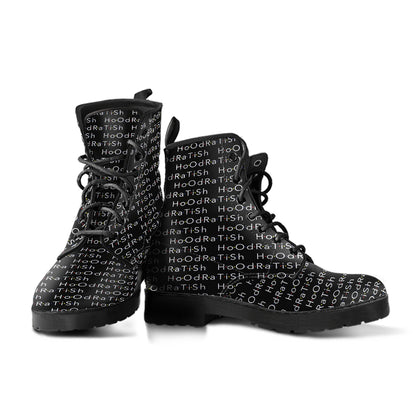 Custom Logo Shoes, Printed Custom Shoes, Women's Boots, Vegan Leather Combat Boots, Classic Boot, Lace Up Boot , Casual Boots Women