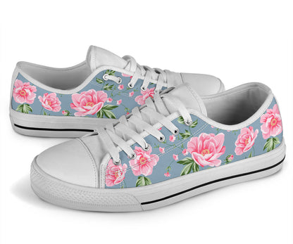 Dusty Blue Rose Low Top Shoes – product image 3