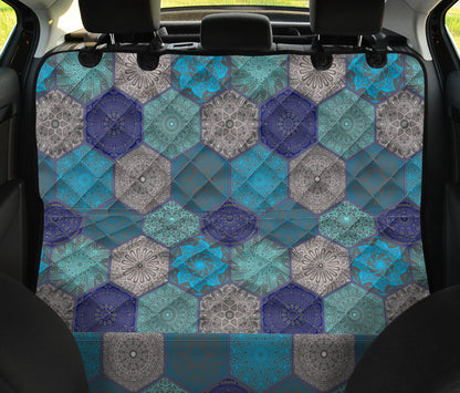 Mandalas Honeycomb Car Back Seat Pet Cover
