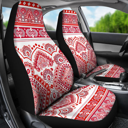 Red Boho Persian Car Seat Covers