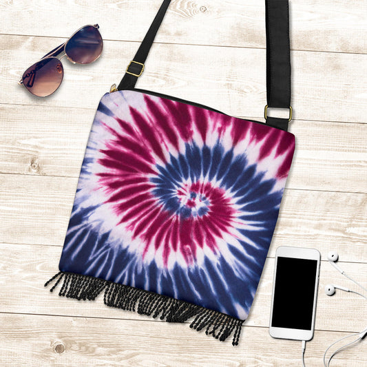 Red, White & Blue Tie Dye Crossbody Bag