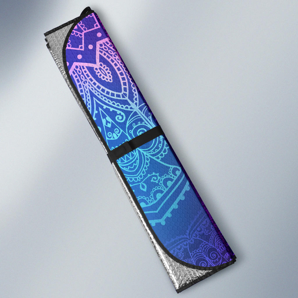 Purple Mandalas Car Sun Shades