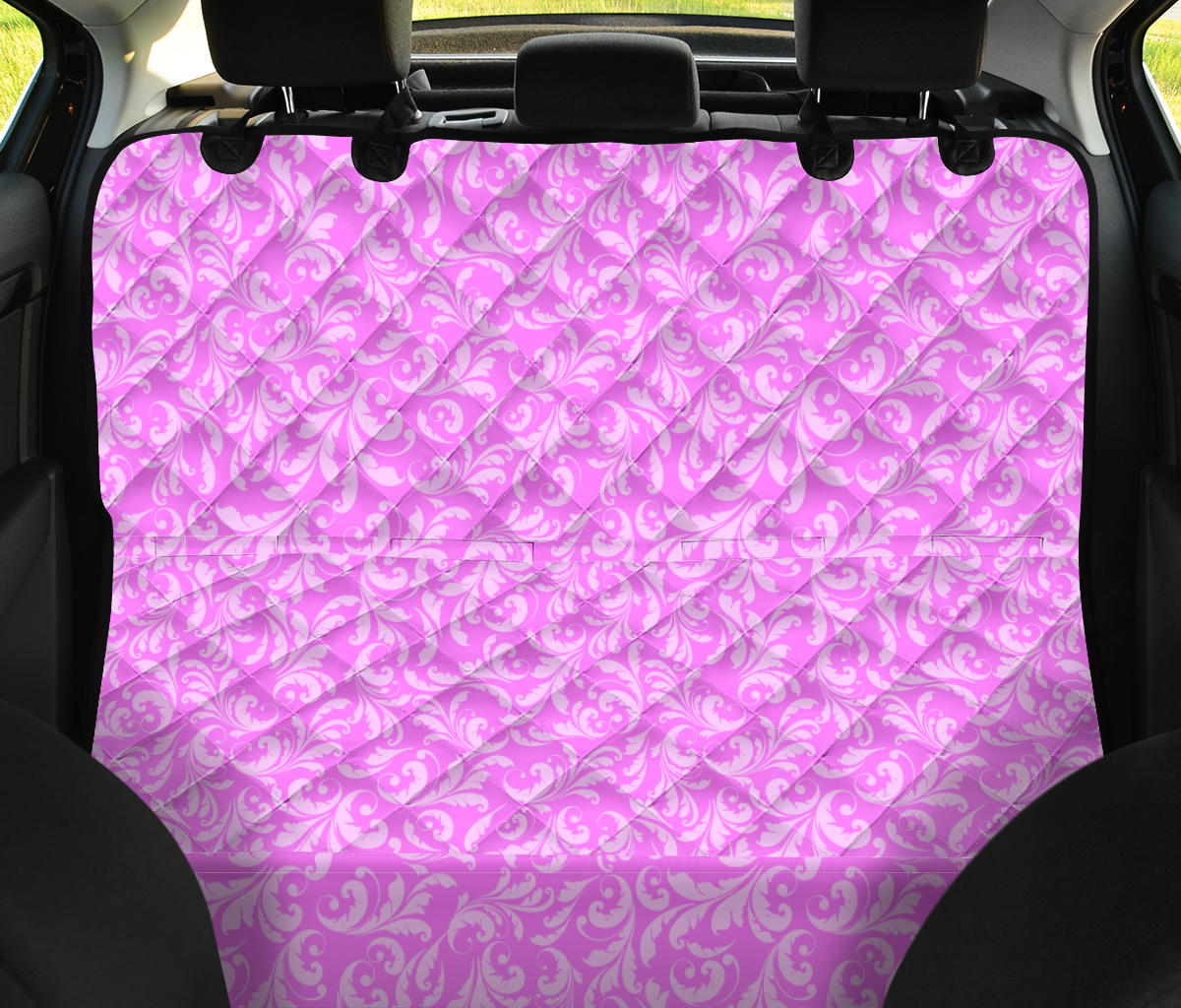 Pink Elegant Decor Car Back Seat Pet Cover
