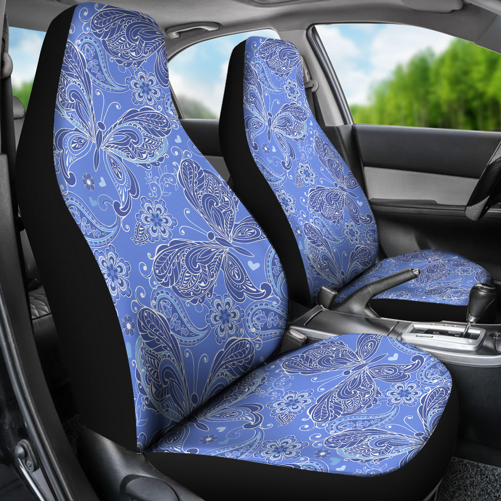 Purple Butterflies Decor Car Seat Covers