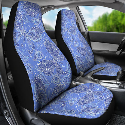 Purple Butterflies Decor Car Seat Covers