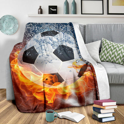 Soccer Ball Fire & Water Blanket