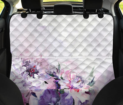 Blue Floral (3) Car Back Seat Pet Cover