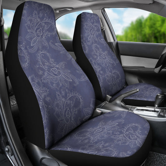Blue Grey Elegant Decor Car Seat Covers