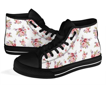 Cute Rose Shoes Black Sole - SF