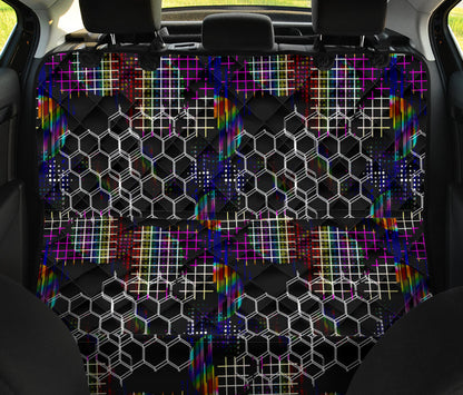 Honeycomb Abstract Car Back Seat Pet Cover