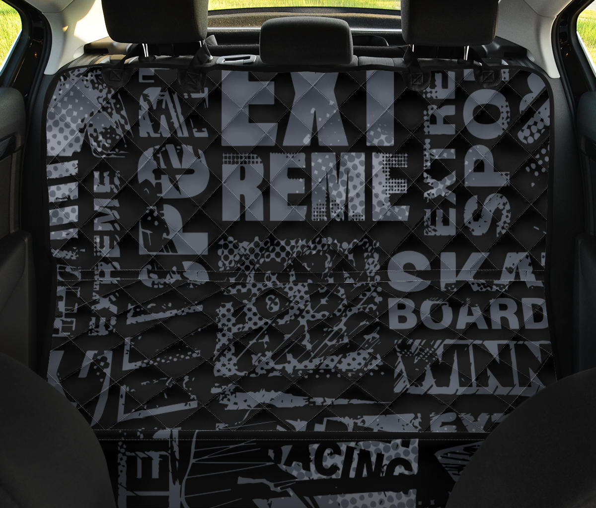 Dark Grey X Games Car Back Seat Pet Cover