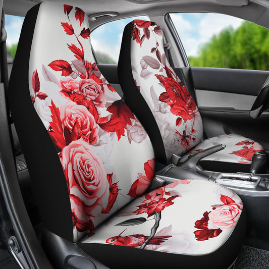 Pink & Red Roses Car Seat Covers