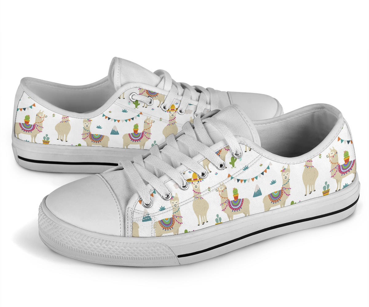 White Llama Low Top Shoes – product image 3