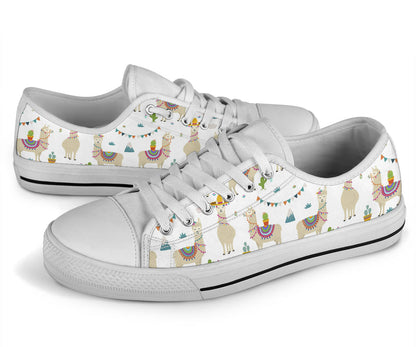 White Llama Low Top Shoes – product image 3