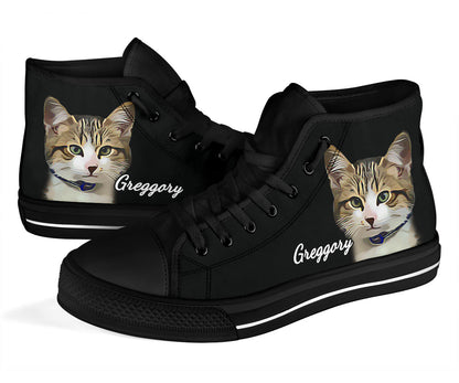 Custom Cat Greggory High Top Shoes – product image 3